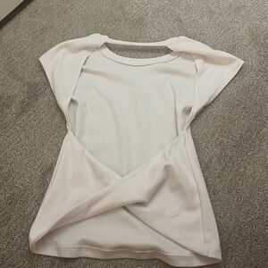 Zara backless white top